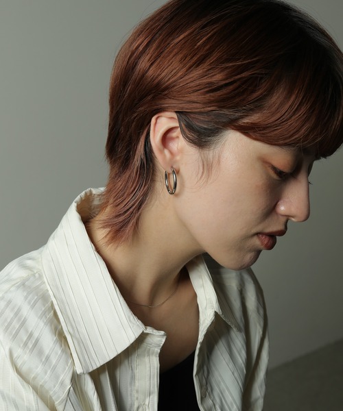 ORLEAN(オルレアン)の「【ORLEAN】メタルフープピアス 25mm(ピアス(両耳用)・レディース・シルバー/ゴールド・フリー)」の9枚目の写真