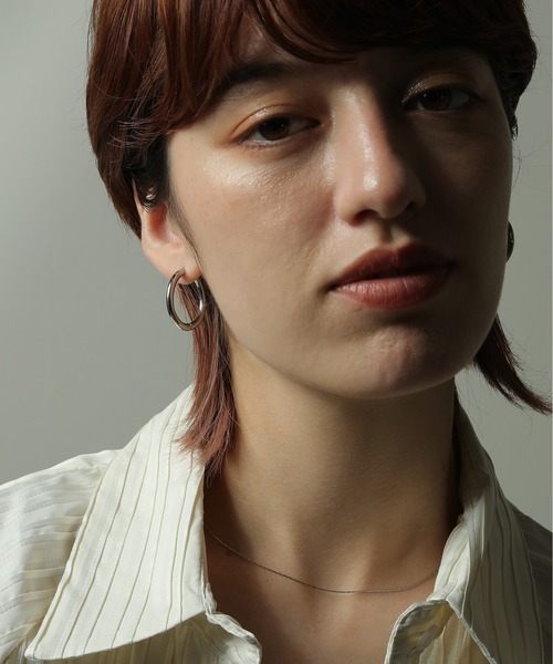 ORLEAN(オルレアン)の「【ORLEAN】メタルフープピアス 25mm(ピアス(両耳用)・レディース・シルバー/ゴールド・フリー)」の10枚目の写真