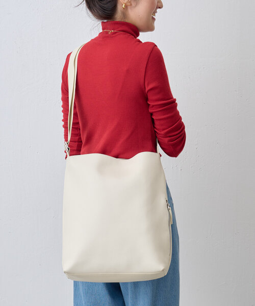 LIVETART(リヴェタート)の「《LIVETART》 2WAYトートバッグ(トートバッグ・レディース・アイボリー/ブラック・FREE)」の7枚目の写真