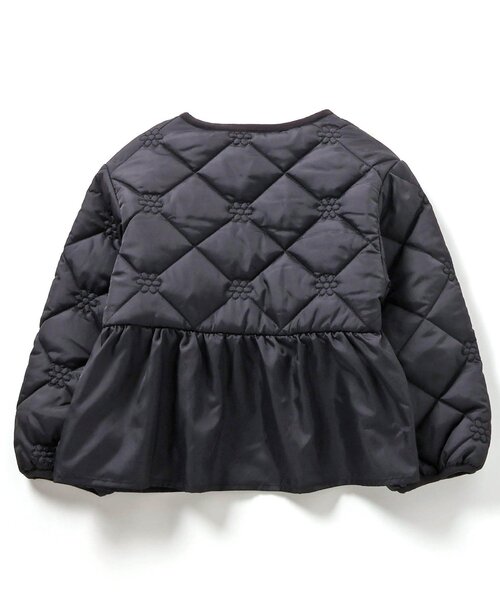 apres les cours（アプレレクール）の「ペプラムキルトアウター_マシンウォッシャブル（ブルゾン・キッズ・ピンク/ブラック・80/90/100/110/120/130/140）」の9枚目の写真