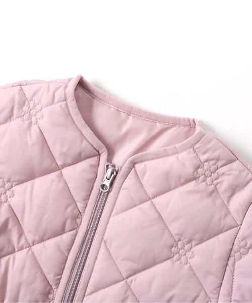 apres les cours（アプレレクール）の「ペプラムキルトアウター_マシンウォッシャブル（ブルゾン・キッズ・ピンク/ブラック・80/90/100/110/120/130/140）」の7枚目の写真