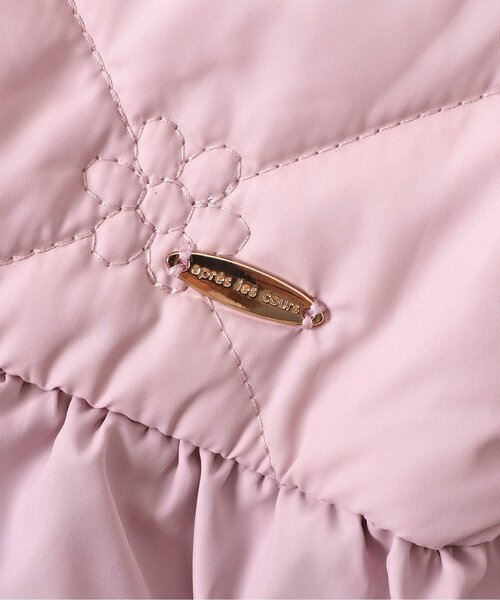 apres les cours（アプレレクール）の「ペプラムキルトアウター_マシンウォッシャブル（ブルゾン・キッズ・ピンク/ブラック・80/90/100/110/120/130/140）」の6枚目の写真
