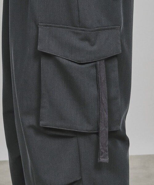 tk.TAKEO KIKUCHI（ティーケータケオキクチ）の「ワイドカーゴスラックス（カーゴパンツ・メンズ・チャコールグレー/ダークグリーン/ブラック・01/02/03）」の10枚目の写真