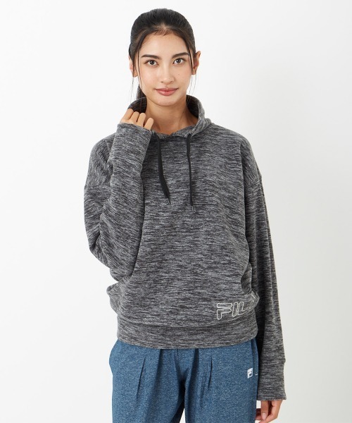 FILA(フィラ)の「杢フリーストレーナー 杢調スウェット(スウェット・レディース・グレー/カーキ/ライトピンク/ブラック・SMALL/MEDIUM/LARGE/X-LARGE)」の2枚目の写真