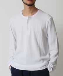 ARCADE | 選べる襟首 ワッフルサーマル クルーネック&ヘンリーネック ロングスリーブカットソー(Tシャツ/カットソー)