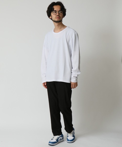 ARCADE(アーケード)の「選べる襟首 ワッフルサーマル クルーネック&ヘンリーネック ロングスリーブカットソー(Tシャツ/カットソー・メンズ・ブラック系1/グレー系1/ブラック系2/ホワイト系1/ホワイト系2/グレー系2・M/L/LL)」の18枚目の写真