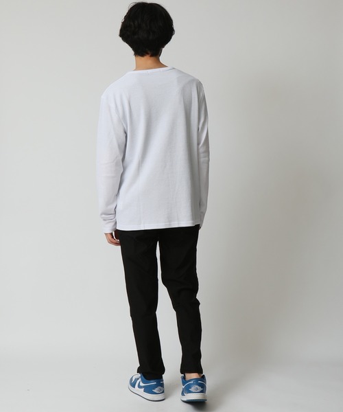 ARCADE(アーケード)の「選べる襟首 ワッフルサーマル クルーネック&ヘンリーネック ロングスリーブカットソー(Tシャツ/カットソー・メンズ・ブラック系1/グレー系1/ブラック系2/ホワイト系1/ホワイト系2/グレー系2・M/L/LL)」の9枚目の写真