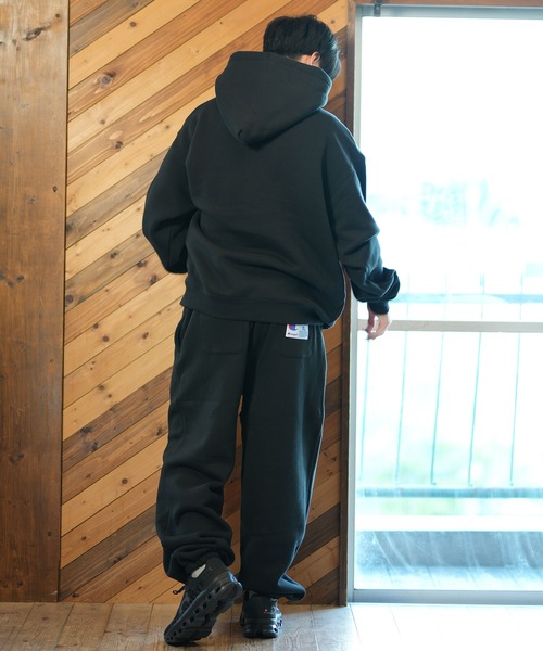 Champion(チャンピオン)の「CHAMPION/チャンピオン プルオーバーパーカー/スウェット オーバーサイズ 裏起毛 セットアップ対応 ユニセックス C3-A110(パーカー・メンズ・ブルーグリーン/ブラック/オートミール/グレー・XL/L/M)」の10枚目の写真