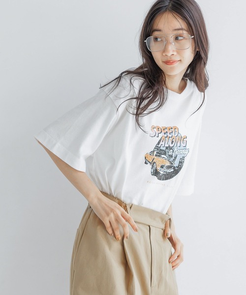 LOWRYS FARM（ローリーズファーム）の「ビンテージバンＴＳＳ 143213（Tシャツ/カットソー・レディース・アイボリー/グレー系その他/グレー/チャコールグレー・FREE）」の15枚目の写真