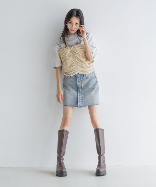 LOWRYS FARM（ローリーズファーム）の「ビンテージバンＴＳＳ 143213（Tシャツ/カットソー・レディース・アイボリー/グレー系その他/グレー/チャコールグレー・FREE）」の19枚目の写真