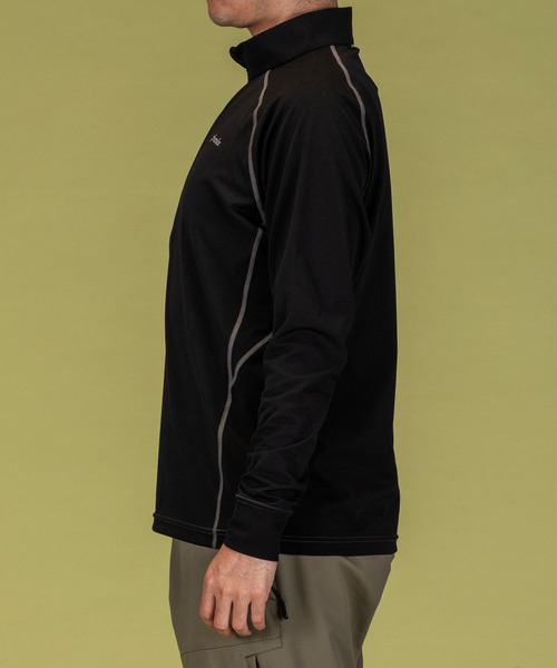 phenix OUTDOOR(フェニックスアウトドア)ハーフジップ長袖Tシャツ/メンズTシャツ/速乾/ストレッチ/快適/抗菌/防臭/ティーシャツ/インナー（Tシャツ/カットソー）｜phenix outdoor（フェニックスアウトドア）