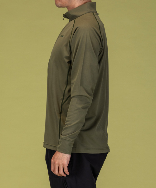 phenix OUTDOOR(フェニックスアウトドア)ハーフジップ長袖Tシャツ/メンズTシャツ/速乾/ストレッチ/快適/抗菌/防臭/ティーシャツ/インナー（Tシャツ/カットソー）｜phenix outdoor（フェニックスアウトドア）