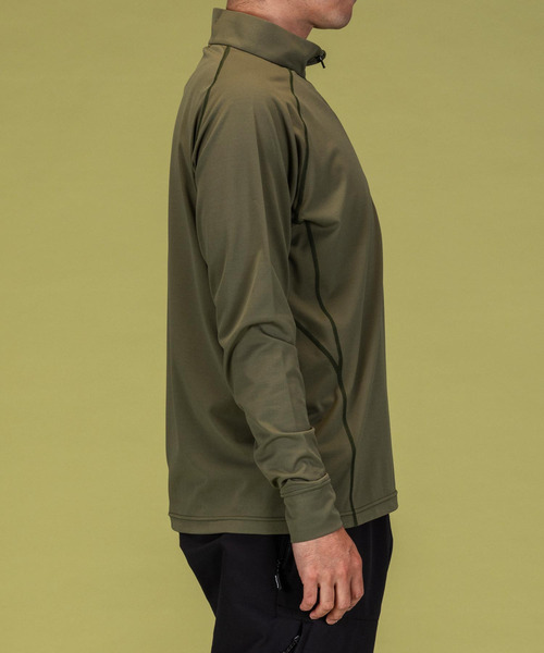 phenix OUTDOOR(フェニックスアウトドア)ハーフジップ長袖Tシャツ/メンズTシャツ/速乾/ストレッチ/快適/抗菌/防臭/ティーシャツ/インナー（Tシャツ/カットソー）｜phenix outdoor（フェニックスアウトドア）