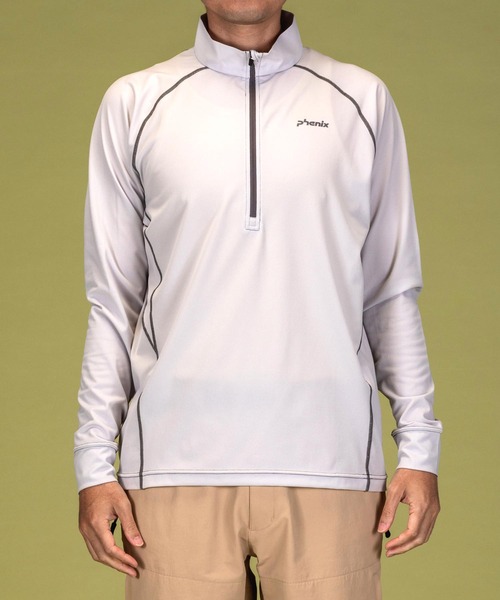 phenix outdoor(フェニックスアウトドア)の「phenix OUTDOOR(フェニックスアウトドア) メンズ ハーフジップ長袖Tシャツ ロングスリーブTシャツ (吸水速乾 / 通気性)(Tシャツ/カットソー・メンズ・カーキ/ブラック/グレー・XL/L/M/S)」の10枚目の写真