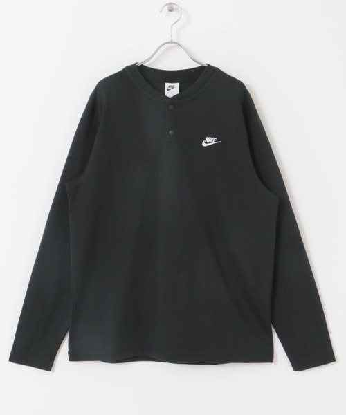 NIKE（ナイキ）の「NIKE　HENLEY ロングスリーブ トップ（Tシャツ/カットソー・メンズ・ホワイト/ブラック・LARGE/MEDIUM/X-LARGE）」の2枚目の写真