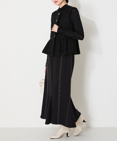 ORiental TRaffic(オリエンタルトラフィック)の「ストレッチヒールバックジップブーツ 41406(ブーツ・レディース・ガンメタ/ブラック/ベージュ・S/M/L/LL)」の11枚目の写真