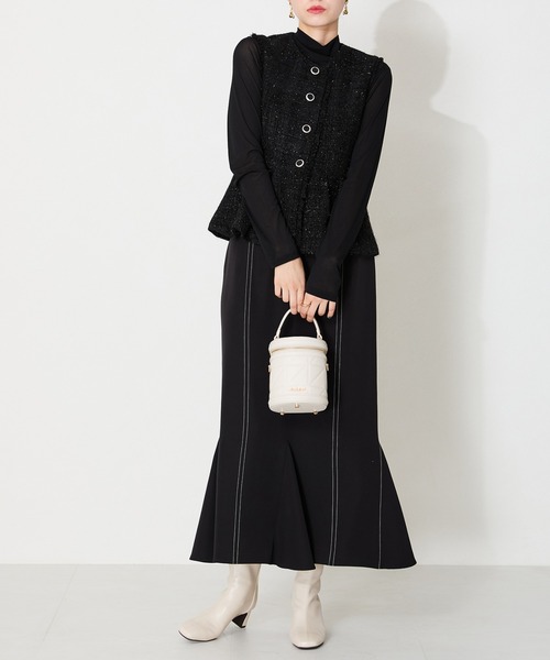 ORiental TRaffic(オリエンタルトラフィック)の「ストレッチヒールバックジップブーツ 41406(ブーツ・レディース・ガンメタ/ブラック/ベージュ・S/M/L/LL)」の12枚目の写真