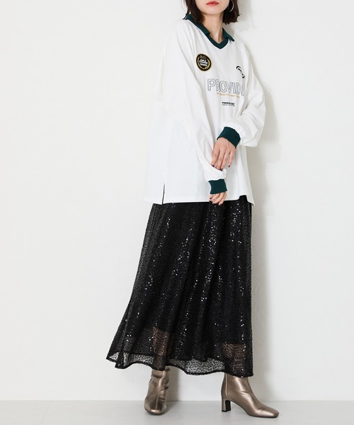 ORiental TRaffic(オリエンタルトラフィック)の「ストレッチヒールバックジップブーツ 41406(ブーツ・レディース・ガンメタ/ブラック/ベージュ・S/M/L/LL)」の7枚目の写真