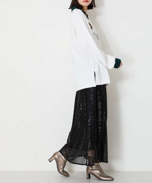 ORiental TRaffic(オリエンタルトラフィック)の「ストレッチヒールバックジップブーツ 41406(ブーツ・レディース・ガンメタ/ブラック/ベージュ・S/M/L/LL)」の8枚目の写真