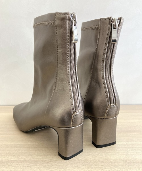 セール】ストレッチヒールバックジップブーツ 41406（ブーツ