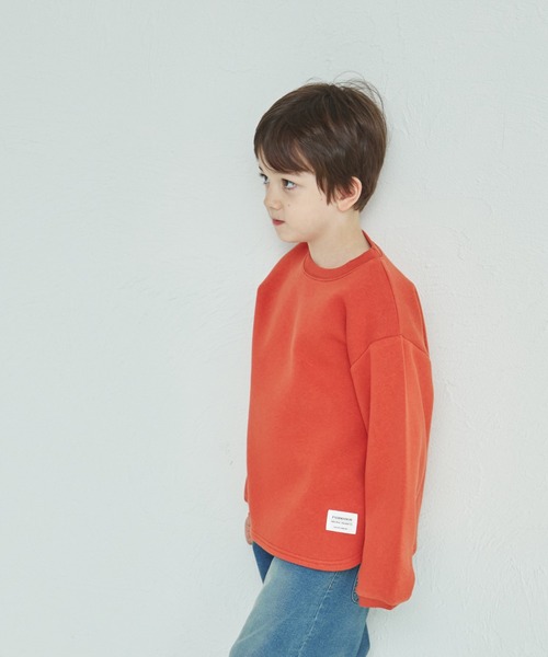 pairmanon（ペアマノン）の「裏起毛 裾ラウンド ネーム付き プルオーバー（スウェット・キッズ・レッド/ライトグリーン/ベージュ/ブルー系その他/ピンク/ブラウン/アイボリー/カーキ/ピンク系その他/ブラック/ライトブルー/ブルー/グレー・140/150/100/120/130/110/90）」の13枚目の写真