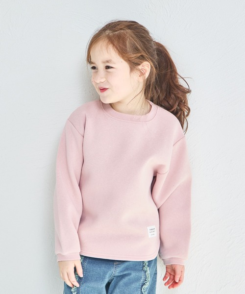 pairmanon（ペアマノン）の「裏起毛 裾ラウンド ネーム付き プルオーバー（スウェット・キッズ・レッド/ライトグリーン/ベージュ/ブルー系その他/ピンク/ブラウン/アイボリー/カーキ/ピンク系その他/ブラック/ライトブルー/ブルー/グレー・140/150/100/120/130/110/90）」の11枚目の写真