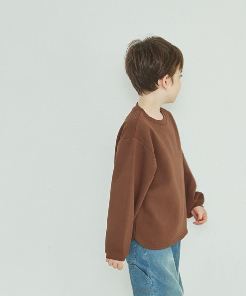 pairmanon（ペアマノン）の「裏起毛 裾ラウンド ネーム付き プルオーバー（スウェット・キッズ・レッド/ライトグリーン/ベージュ/ブルー系その他/ピンク/ブラウン/アイボリー/カーキ/ピンク系その他/ブラック/ライトブルー/ブルー/グレー・140/150/100/120/130/110/90）」の17枚目の写真