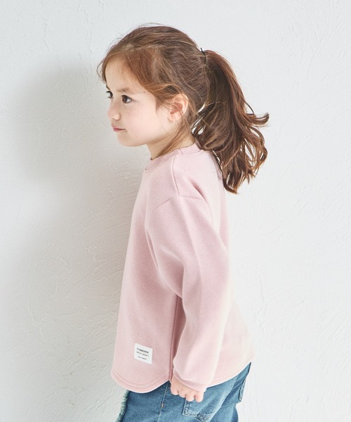 pairmanon（ペアマノン）の「裏起毛 裾ラウンド ネーム付き プルオーバー（スウェット・キッズ・レッド/ライトグリーン/ベージュ/ブルー系その他/ピンク/ブラウン/アイボリー/カーキ/ピンク系その他/ブラック/ライトブルー/ブルー/グレー・140/150/100/120/130/110/90）」の15枚目の写真