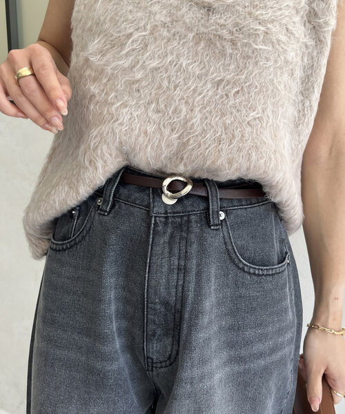 Thevon（ゼボン）の「ニュアンスバックル合皮ベルト（ベルト・レディース・ブラウン/ブラウン系その他/ブラック系その他/ブラック・FREE）」の12枚目の写真