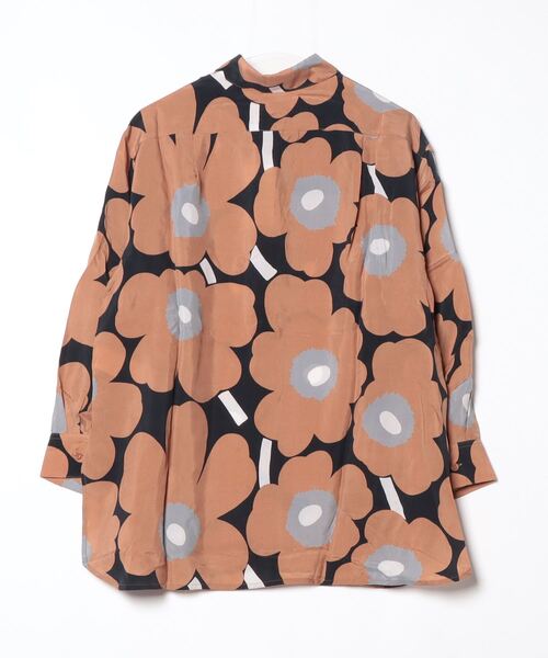 marimekko（マリメッコ）の「Sh Sivuta Unikko/ cupro shirt（シャツ/ブラウス・レディース・ブラウン・34/36/40/38）」の2枚目の写真