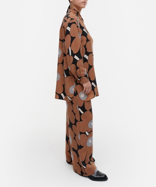 marimekko（マリメッコ）の「Sh Sivuta Unikko/ cupro shirt（シャツ/ブラウス・レディース・ブラウン・34/36/40/38）」の10枚目の写真