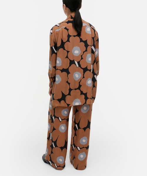 marimekko（マリメッコ）の「Sh Sivuta Unikko/ cupro shirt（シャツ/ブラウス・レディース・ブラウン・34/36/40/38）」の9枚目の写真