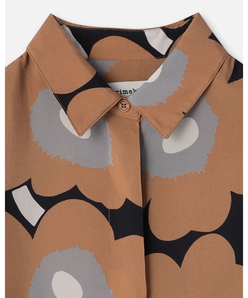 marimekko（マリメッコ）の「Sh Sivuta Unikko/ cupro shirt（シャツ/ブラウス・レディース・ブラウン・34/36/40/38）」の4枚目の写真
