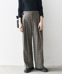 SHIPS any（シップス エニィ）の「SHIPS any:〈手洗い可能〉ウールライク チェック セミワイド グルカ パンツ（その他パンツ）」