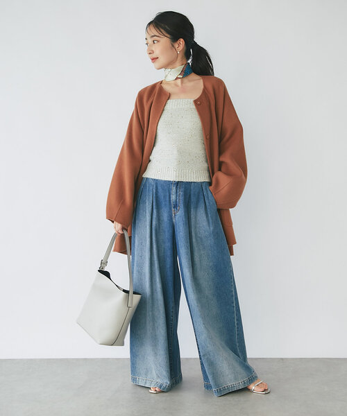 La boutique BonBon（ラブティックボンボン）の「【アンサンブル可】スパンコールモヘアビスチェ（ニット/セーター・レディース・グレー/オフホワイト・FREE）」の3枚目の写真