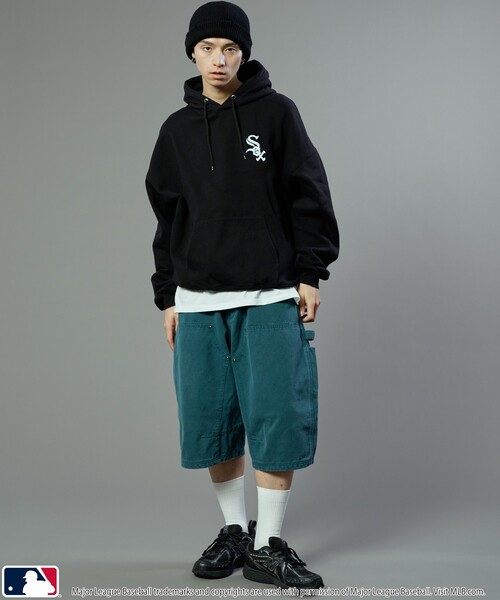 MLB/メジャーリーグベースボール 別注 MLB ハートロゴ刺繍スウェットパーカー/フーディー/裏起毛(限定展開)（パーカー）｜MLB（メジャーリーグベースボール）