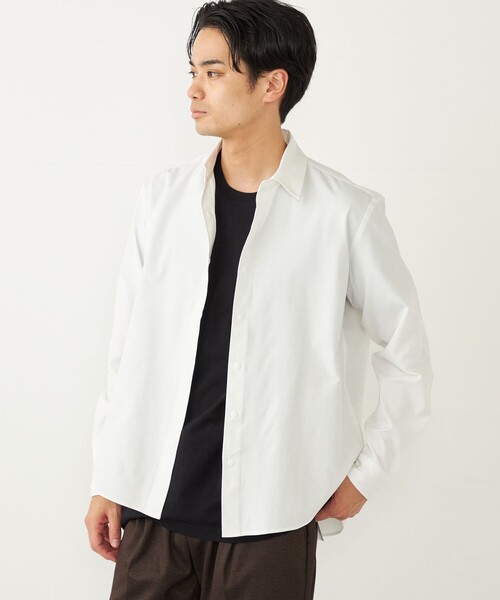 SHIPS Colors(シップス カラーズ)の「SHIPS Colors:〈洗濯機可能〉CAVE(R) オックス レギュラーカラー シャツ(シャツ/ブラウス・メンズ・オフホワイト/ライトブルー/ネイビー・MEDIUM/LARGE/X-LARGE)」の16枚目の写真