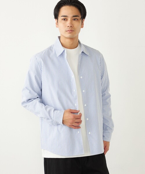 SHIPS Colors(シップス カラーズ)の「SHIPS Colors:〈洗濯機可能〉CAVE(R) オックス レギュラーカラー シャツ(シャツ/ブラウス・メンズ・オフホワイト/ライトブルー/ネイビー・MEDIUM/LARGE/X-LARGE)」の22枚目の写真