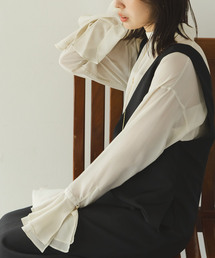 Noble | ダブルフリルシアーブラウス(シャツ/ブラウス)