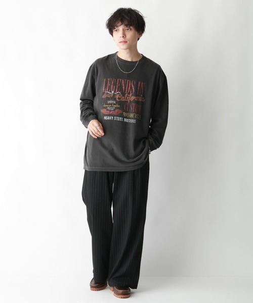 RAGEBLUE（レイジブルー）の「ヴィンテージライク/オーバーサイズロックロンT（Tシャツ/カットソー・メンズ・ダークグレー/その他19/その他17・MEDIUM/LARGE）」の5枚目の写真