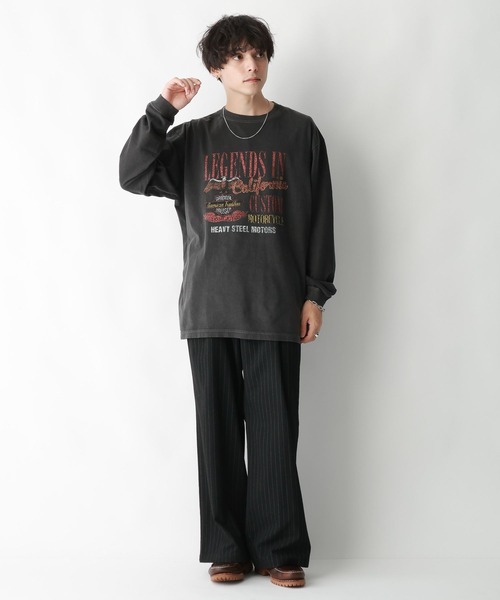 RAGEBLUE（レイジブルー）の「ヴィンテージライク/オーバーサイズロックロンT（Tシャツ/カットソー・メンズ・ダークグレー/その他19/その他17・MEDIUM/LARGE）」の6枚目の写真