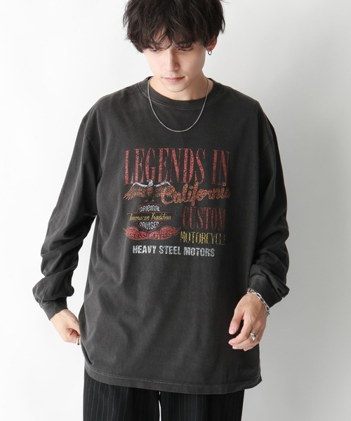 セール】ヴィンテージライク/オーバーサイズロックロンT（Tシャツ