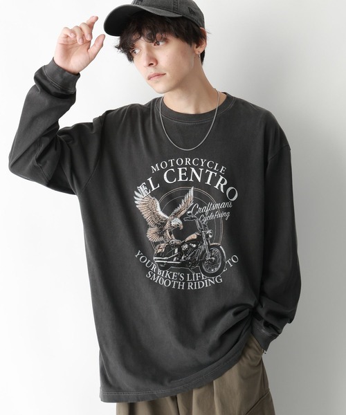 セール】ヴィンテージライク/オーバーサイズロックロンT（Tシャツ