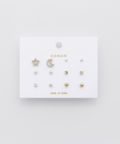 ciite'(シーテ)の「ピアス 6セット / pierce 6 set(ピアス(両耳用)・レディース・ゴールド系その他2/ゴールド系その他/ブラック/シルバー・FREE)」の3枚目の写真