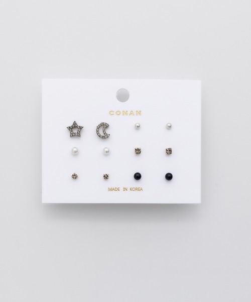 ciite'(シーテ)の「ピアス 6セット / pierce 6 set(ピアス(両耳用)・レディース・ゴールド系その他2/ゴールド系その他/ブラック/シルバー・FREE)」の5枚目の写真
