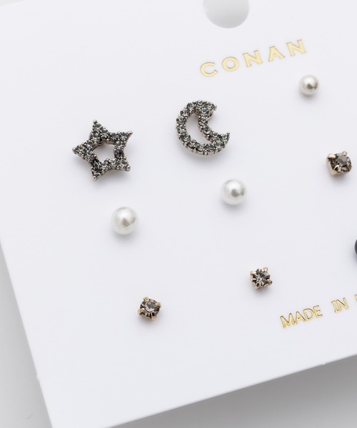 ciite'(シーテ)の「ピアス 6セット / pierce 6 set(ピアス(両耳用)・レディース・ゴールド系その他2/ゴールド系その他/ブラック/シルバー・FREE)」の6枚目の写真
