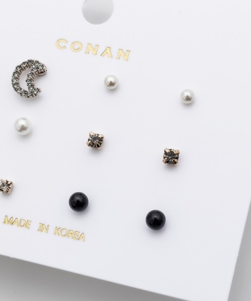 ciite'(シーテ)の「ピアス 6セット / pierce 6 set(ピアス(両耳用)・レディース・ゴールド系その他2/ゴールド系その他/ブラック/シルバー・FREE)」の7枚目の写真