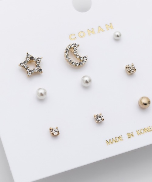 ciite'(シーテ)の「ピアス 6セット / pierce 6 set(ピアス(両耳用)・レディース・ゴールド系その他2/ゴールド系その他/ブラック/シルバー・FREE)」の9枚目の写真