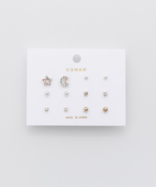 ciite'(シーテ)の「ピアス 6セット / pierce 6 set(ピアス(両耳用)・レディース・ゴールド系その他2/ゴールド系その他/ブラック/シルバー・FREE)」の12枚目の写真