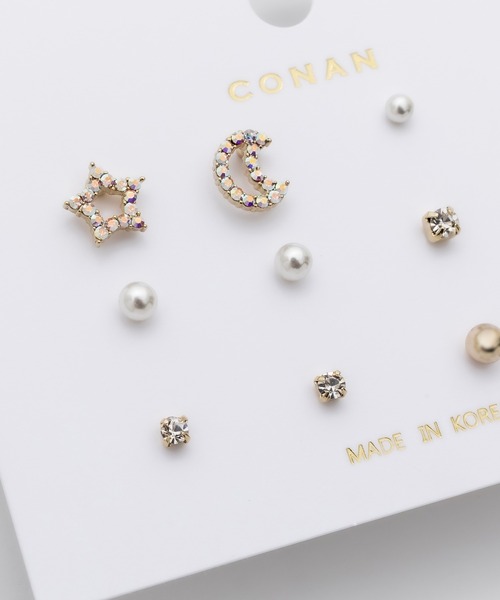 ciite'(シーテ)の「ピアス 6セット / pierce 6 set(ピアス(両耳用)・レディース・ゴールド系その他2/ゴールド系その他/ブラック/シルバー・FREE)」の13枚目の写真
